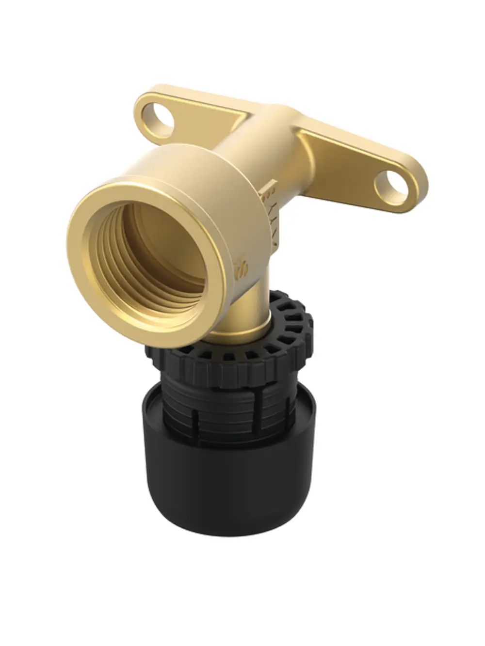 Wandscheibe aus Siliziumbronze mit Anschluss für Rohrsysteme von TECE, montierbar an Wand, geeignet für Heizungs- oder Wasserleitungen.